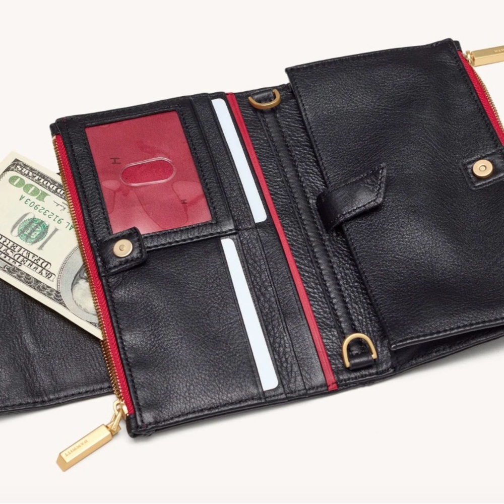 Hammitt Levy Black wallet clutch, gunmetal - Picture 2 of 10
